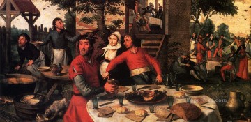 ピーター・アールセン Painting - アールステン・ピーテル・農民の饗宴 オランダの歴史画家ピーテル・アールセン